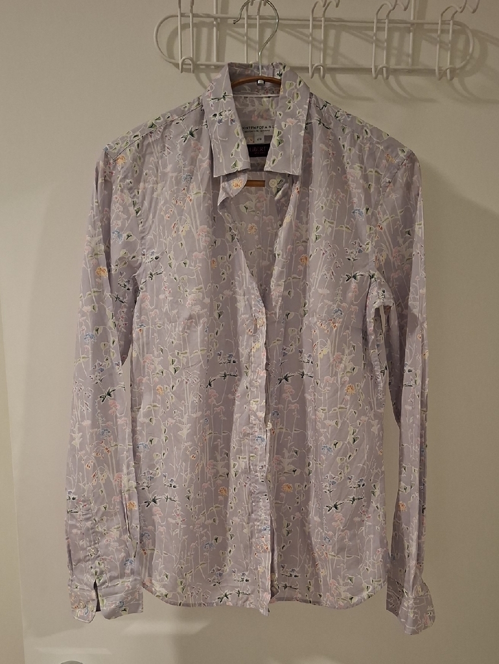 Simons (Contemporaine) Liberty Fabric Lavender & Floral Print Shirt (Size M)
